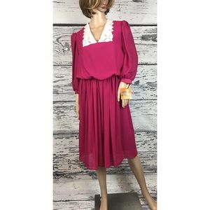 Vintage John’s Girl Chiffon Dress - Size 12